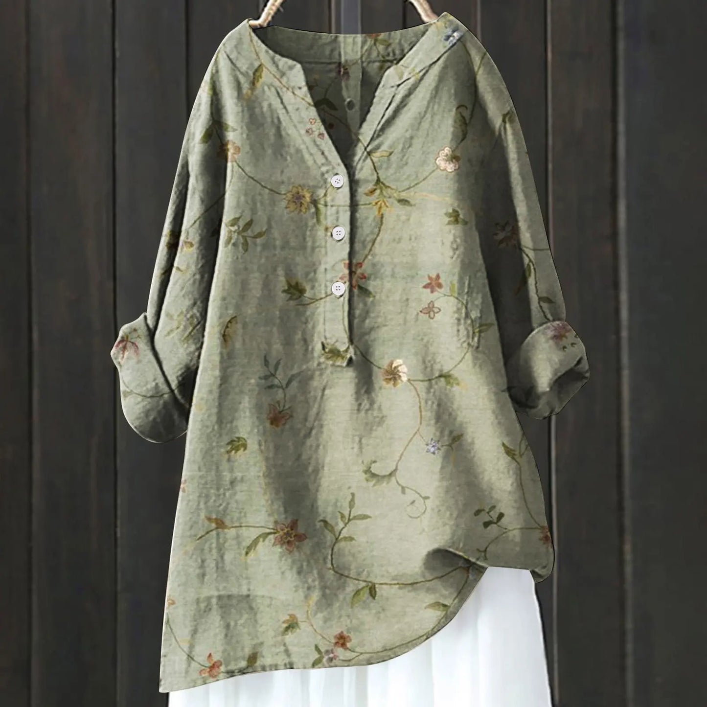 Blusen mit Blumenmuster von Fudus (Langarm)