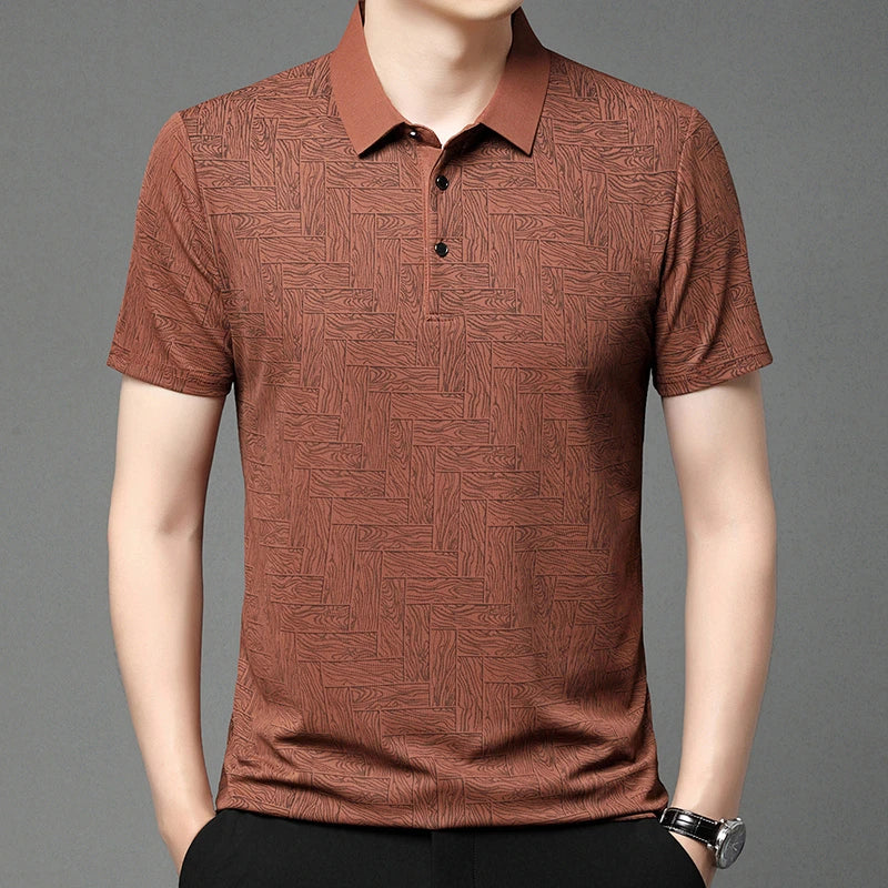 HARALD: Poloshirt mit Holzmaserung