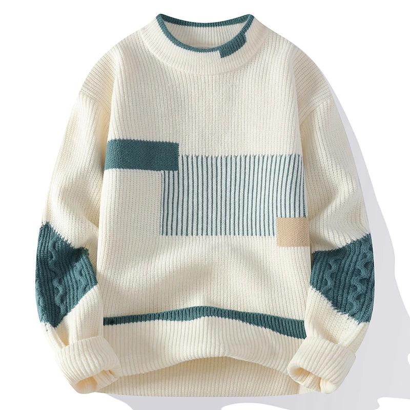 ModeGeist | Moderne Strickpullover mit Grafischem Muster Weich und Bequem Trendiges Design
