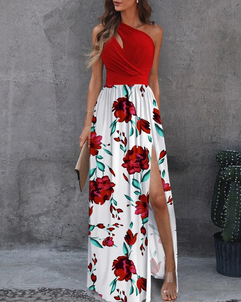 Elegantes Maxikleid von Julia mit asymmetrischem Schnitt