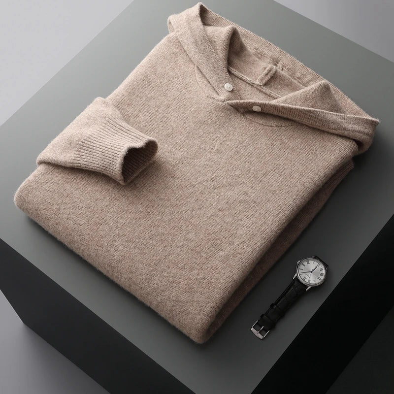 Kaschmir-Kapuzenpullover HARDY