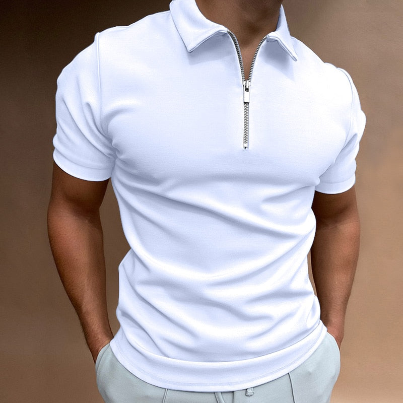 Kurzärmliges Poloshirt mit Reißverschluss von Chris