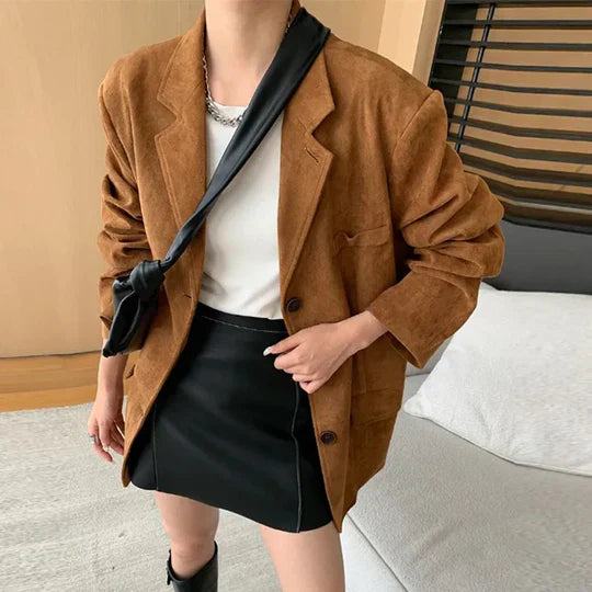 ModeGeist | Retro Braune Damenjacke