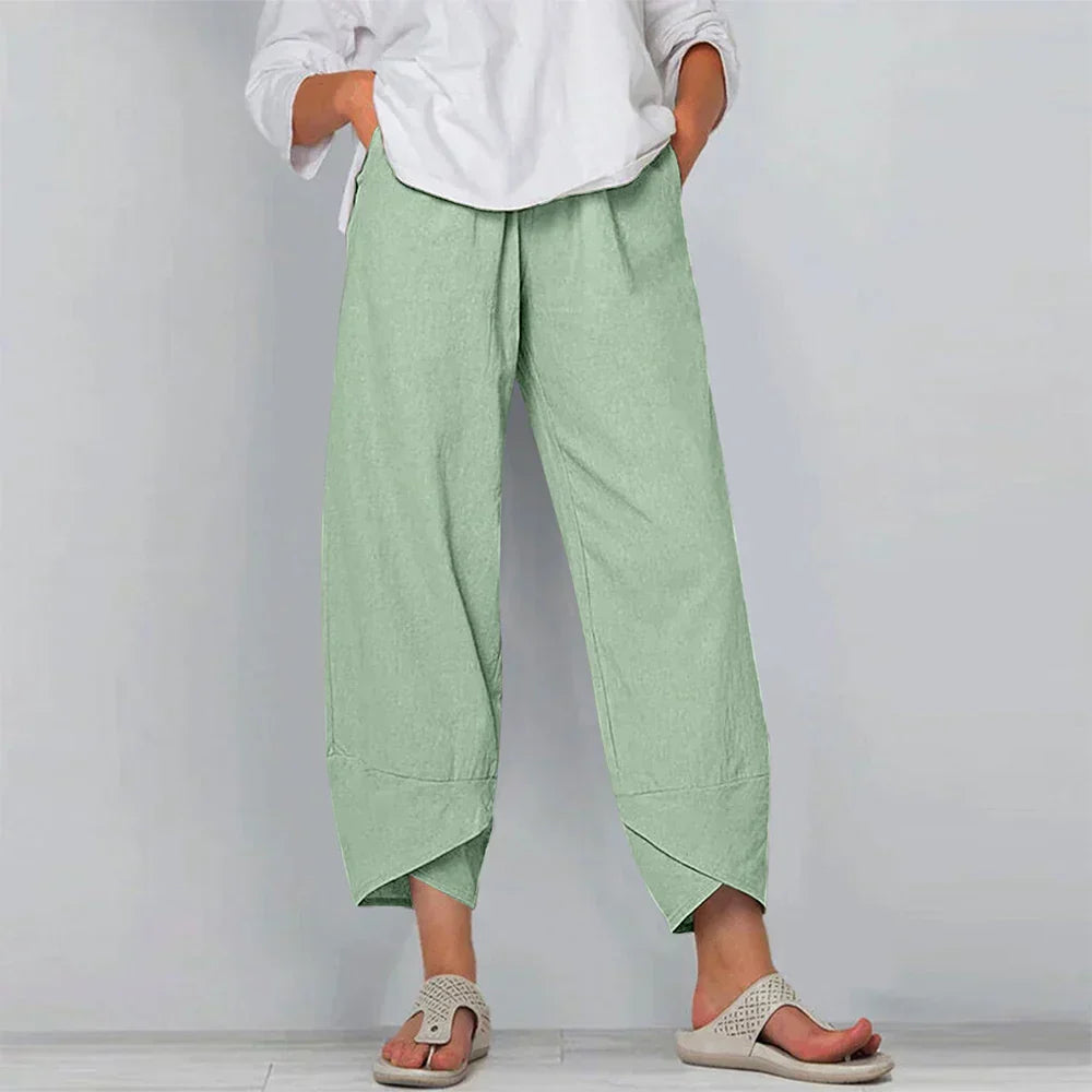 Damenhose Sadie aus Baumwolle und Leinen