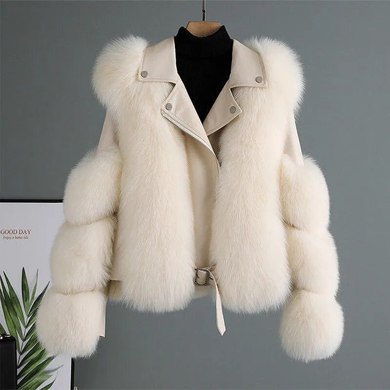 Luxus Leder- und Pelzjacke von Seva