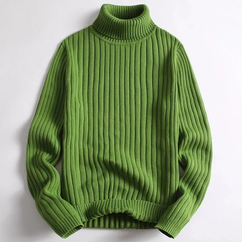 Rollkragenpullover aus Rippstrick von ERIK