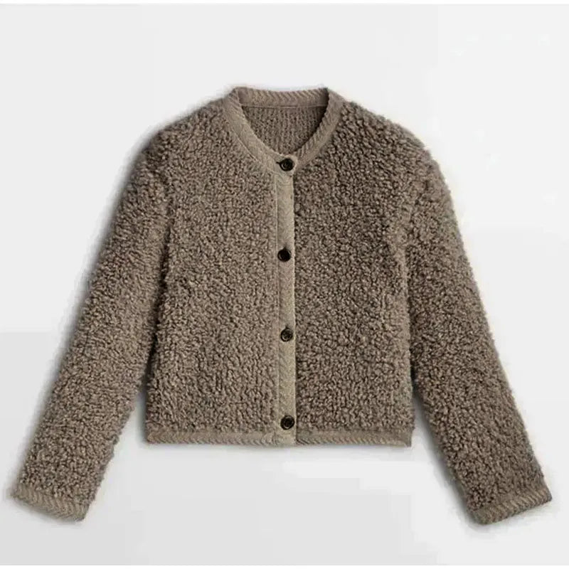ModeGeist | Cardigan mit Goldenen Knöpfen für Damen - Warm