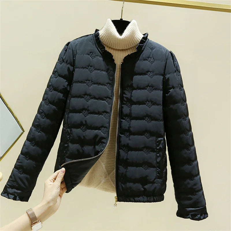 ModeGeist | Lässige Leichte Rüschensaumjacke