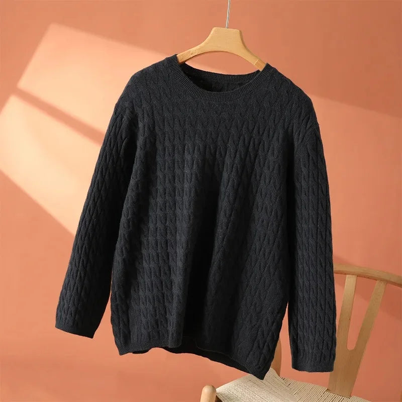 MODEGEIST Damen Leichter Strickpullover Entspannte Passform