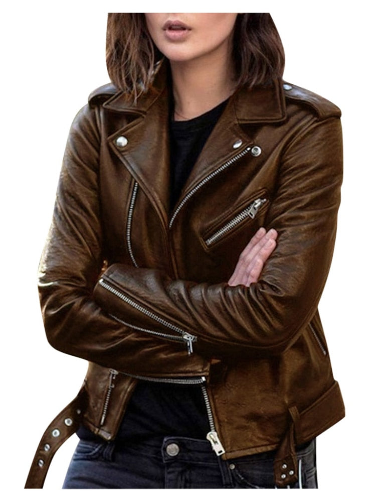 Lederjacke Radosveta: figurbetontes Design aus echtem Leder