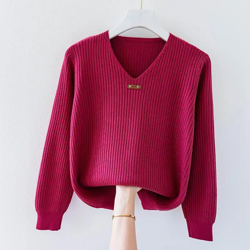 NADJA – Damenpullover mit eng anliegendem Rippstrick