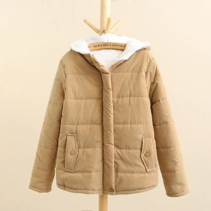 ModeGeist | Winter Kapuzen Fleece-Gefütterte Jacke