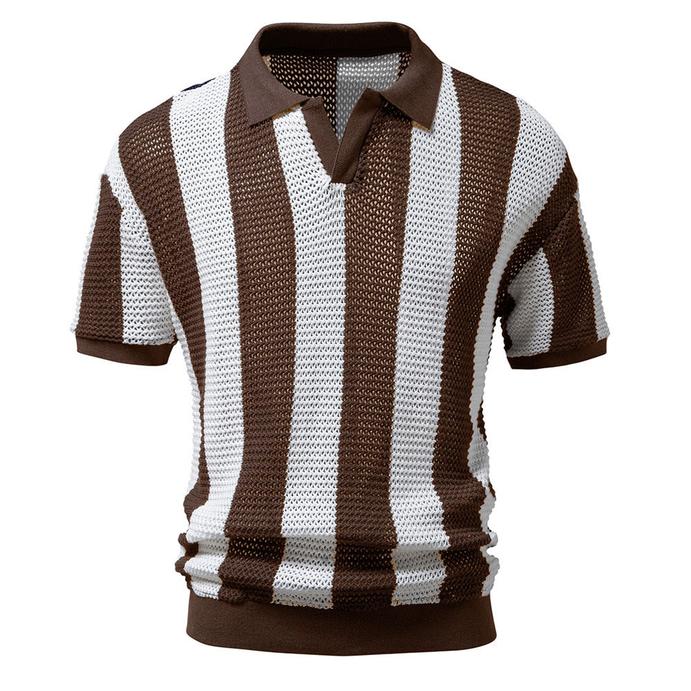 Herren-Poloshirt Bonafita Luthor mit sommerlichen Streifen