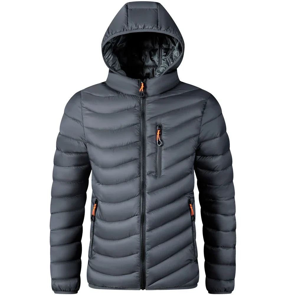 ModeGeist | Leichtgewichtige Pufferjacke mit Kapuze Polyester Warm und Praktisch