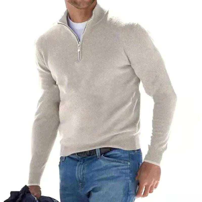 ModeGeist | Polo Stylischer Reißverschluss Pullover für Herren