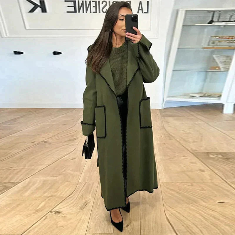 ModeGeist | Kuscheliger Langer Damen-Trenchcoat