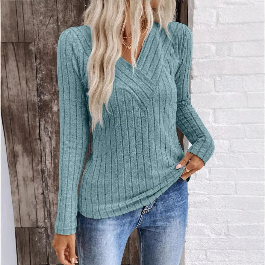 MODEGEIST Damen Strickpullover Streifen Relaxed-Fit Leicht