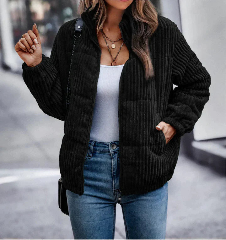 ModeGeist | Ribfluwelen Winterjacke