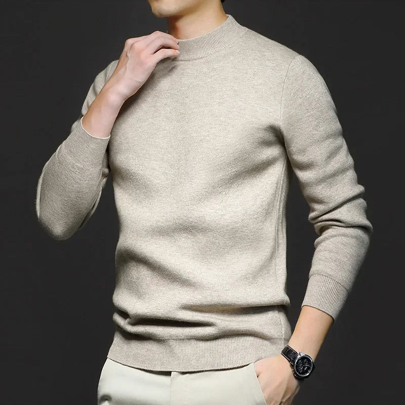 ModeGeist | Klassischer Strickpullover Rundhals Zeitloses und Elegantes Aussehen
