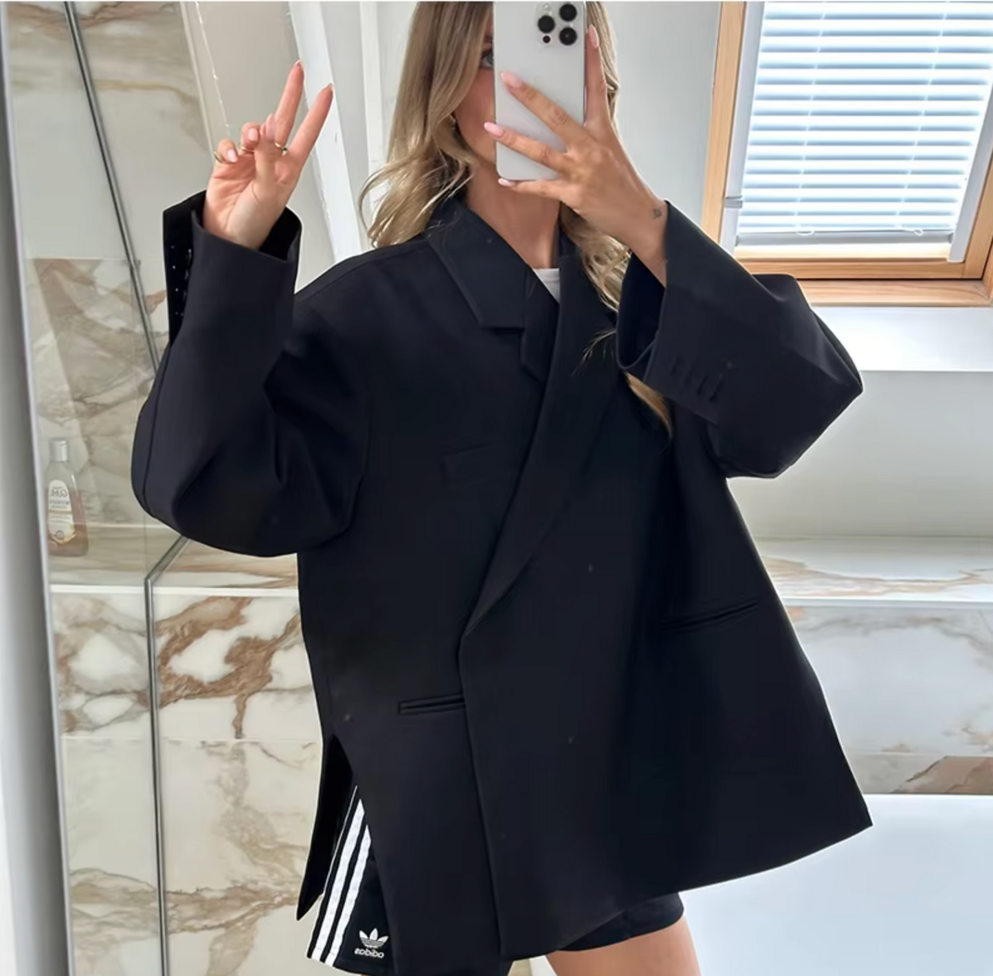 ModeGeist | Trendy Damen Blazer mit Langer Passform