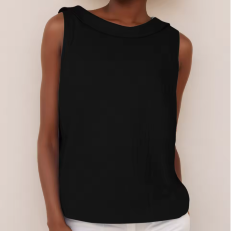 MODEGEIST Damen Ärmellose Bluse Rollkragen Atmungsaktiv Elegant