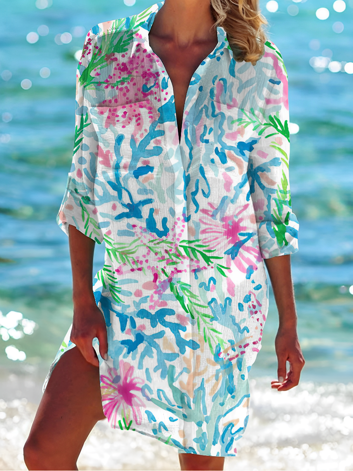 NovaFlex Button-Down Blouse