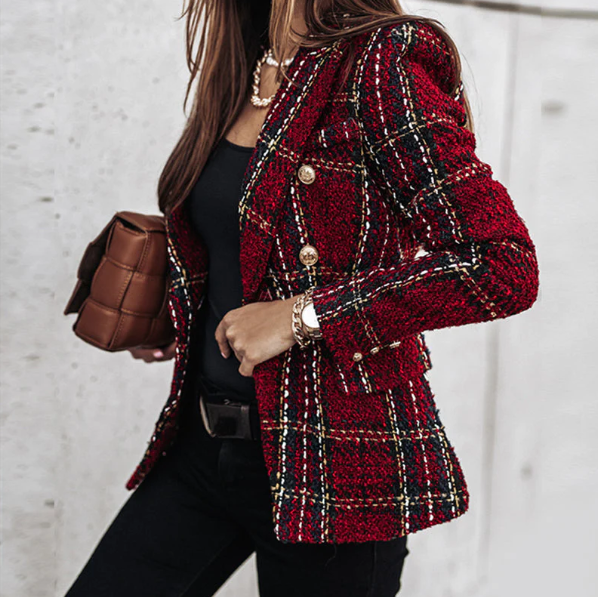 ModeGeist | Eleganter Karierter Blazer