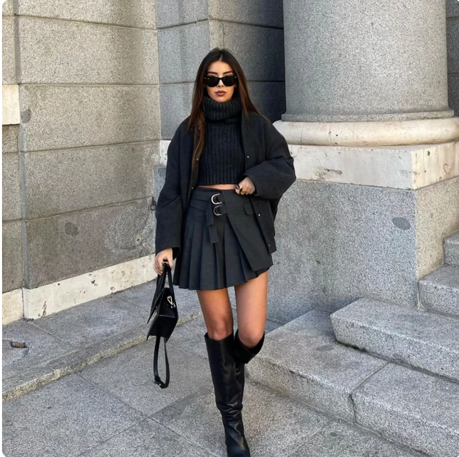 Damen-Bomberjacke aus Tweed in Übergröße