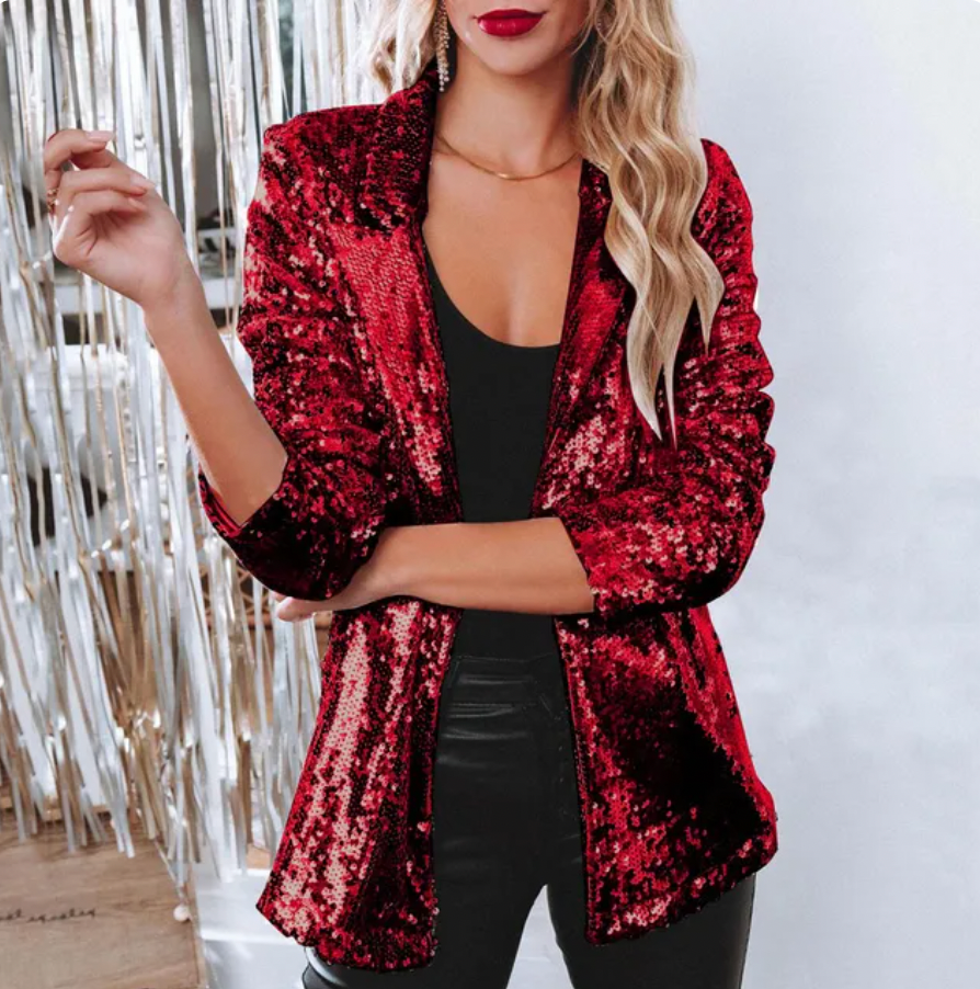 Mila Sequin Blazer by Cora