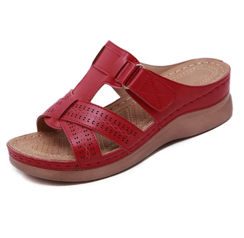 MODEGEIST Damen Sandalen Verstellbare Riemen Gepolsterte Sohle Beige