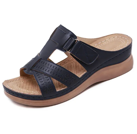 MODEGEIST Damen Sandalen Verstellbare Riemen Gepolsterte Sohle Beige