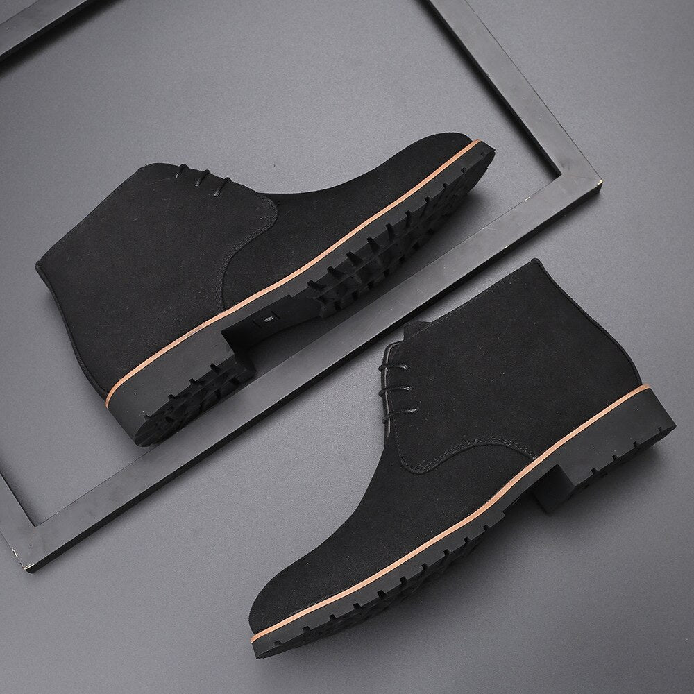 MODEGEIST Herren-Veloursleder Schuhe aus Rindleder