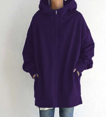 ModeGeist | Damen Hoodie mit Kapuze und Reißverschluss für Herbst Winter