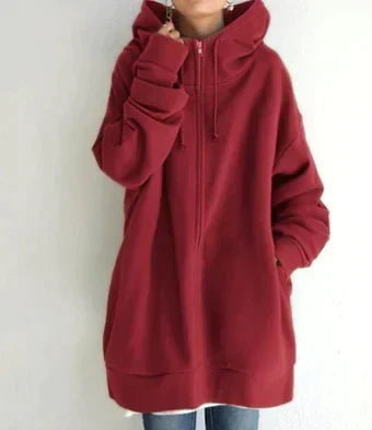 ModeGeist | Damen Winter Zip Kapuzenpullover