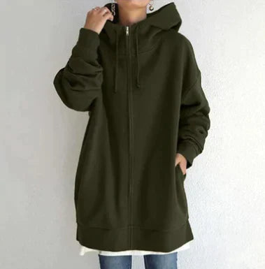 ModeGeist | Damen Winter Zip Kapuzenpullover