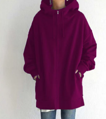 ModeGeist | Damen Hoodie mit Kapuze und Reißverschluss für Herbst Winter