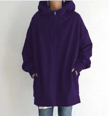 ModeGeist | Damen Hoodie mit Kapuze und Reißverschluss für Herbst Winter
