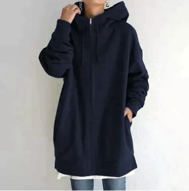 ModeGeist | Damen Winter Zip Kapuzenpullover