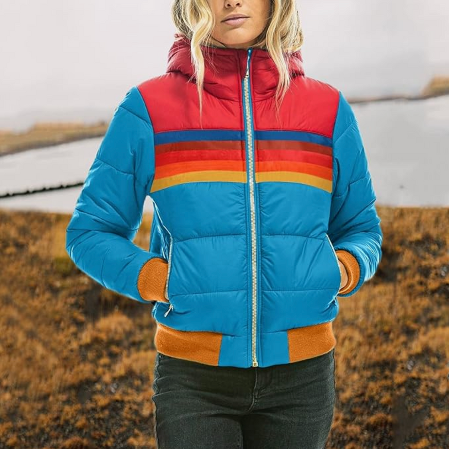 CHARLOTTE: Kapuzenjacke im Retro-Stil