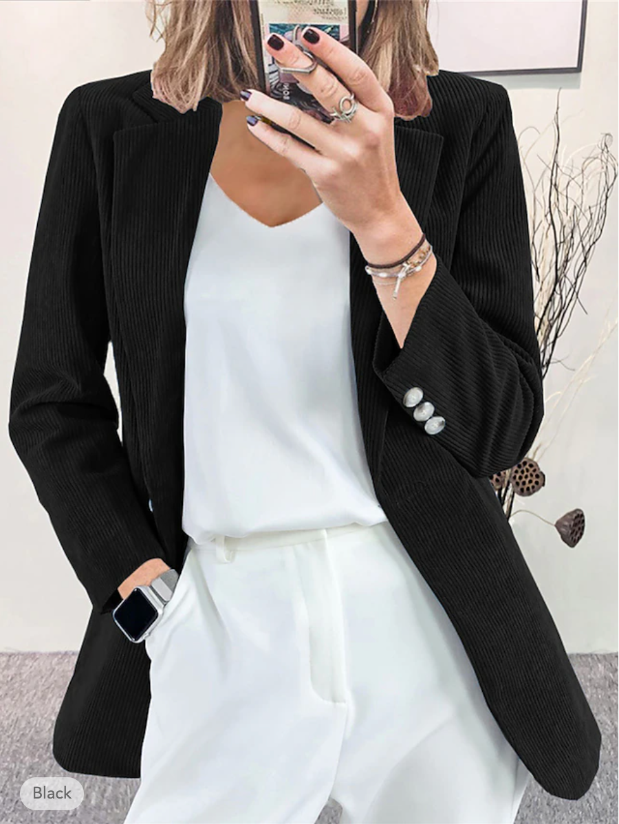 ModeGeist | Formelle Jacke Aus Cordiniertem Samt