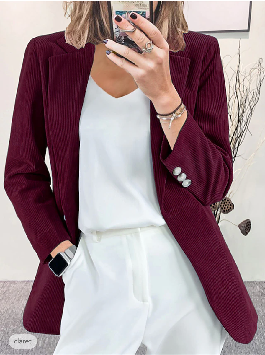ModeGeist | Formelle Jacke Aus Cordiniertem Samt