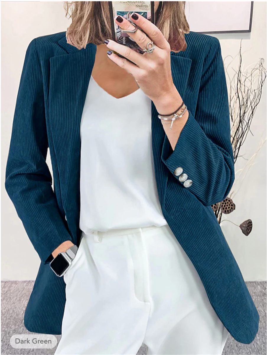 ModeGeist | Formelle Jacke Aus Cordiniertem Samt