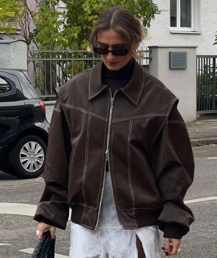 ModeGeist | Oversized Bomberjacke Stilvoll und Wärmeresistent Perfekt für Herbst und Winter