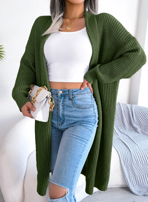 ModeGeist | Damen Casual Kaschmir Strickjacke Mit Langen Ärmeln