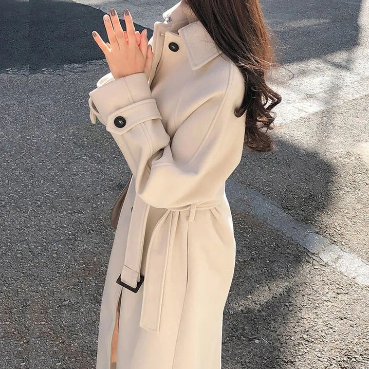 ModeGeist | Eleganter Wintermantel für Damen, Lang und Warm