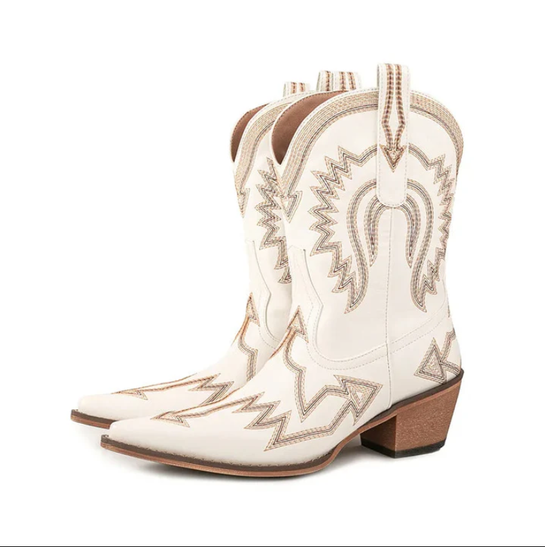 ModeGeist | Klassische Western-Cowboystiefel Aus Leder für Damen