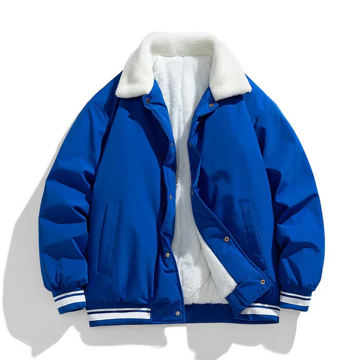 ModeGeist | Warme Winterjacke für Herren mit Sherpa-Kragen