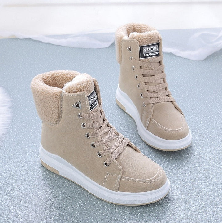 ModeGeist | Fell gefüttert Schnürstiefel Winterstiefel Stiefeletten