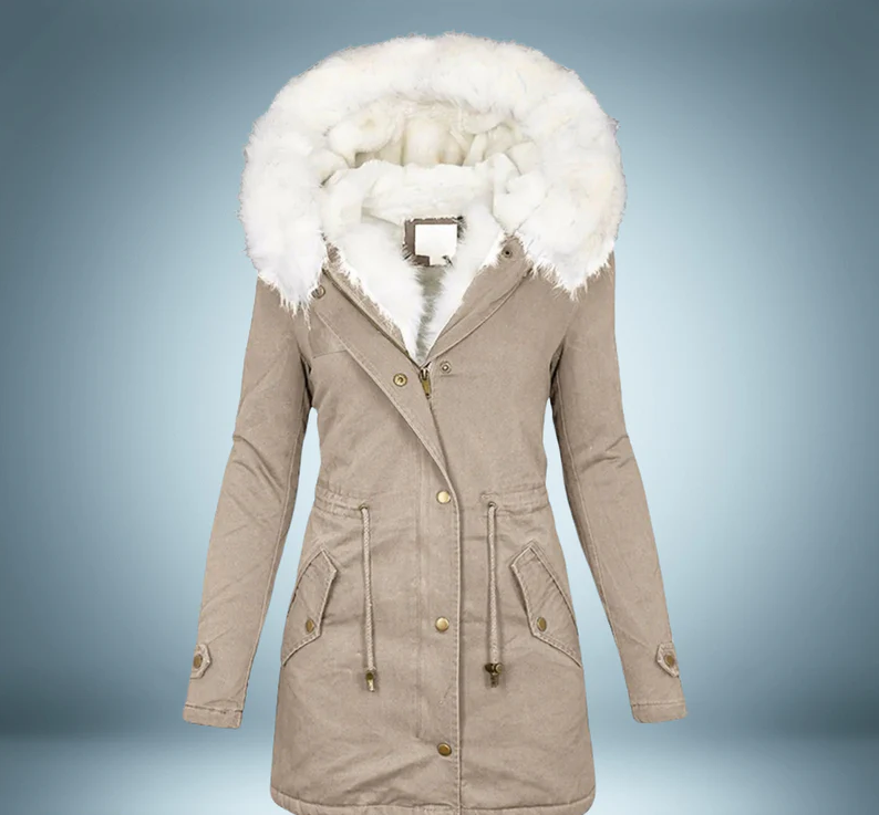 ModeGeist | Parka mit Pelzkragen In Schwarz