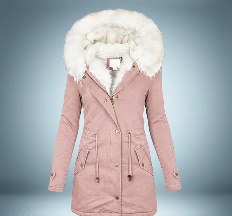 ModeGeist | Parka mit Pelzkragen In Schwarz